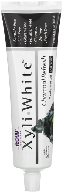 NOW Foods Solutions XyliWhite 숯 리프레시 치약(젤타입) 민트 181g(6.4oz), NOWFoodsSolutionsXyliWhite숯리프레, 181g, 1개 - 쿠팡