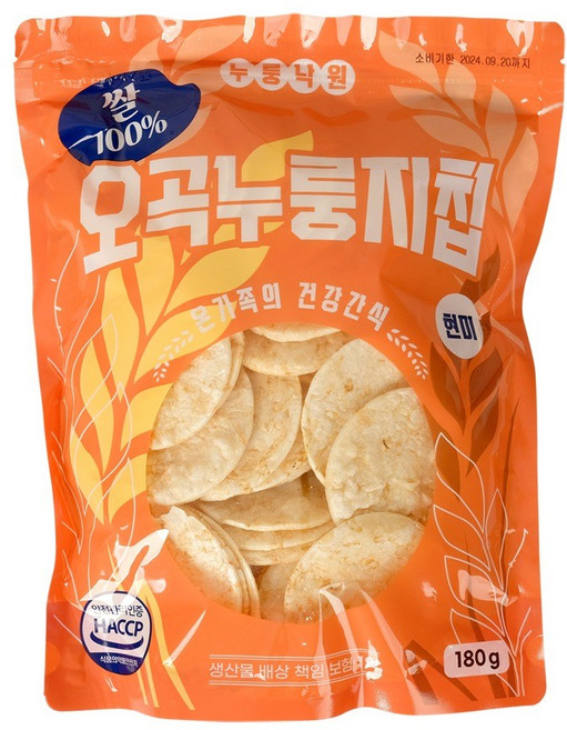라이스맥스 오곡누룽지칩 현미, 180g, 2개