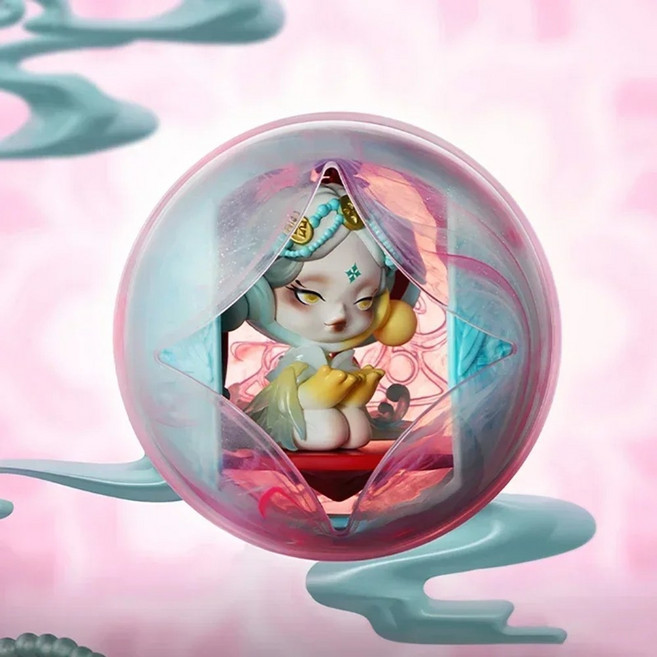 피규어 블라인드박스 스컬판다 미라지 시리즈 캐릭터 팝마트 SKULLPANDA 투명 아크릴 미스터리박스 랜덤발송 귀여운 애니메이션 피규어 데스크탑 장식품 컬렉터블 토이 인형 선물용