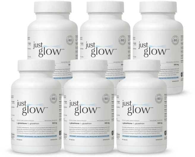 저스트글로우 퓨어 L-글루타치온 500mg, 6개, 60정 - 쿠팡