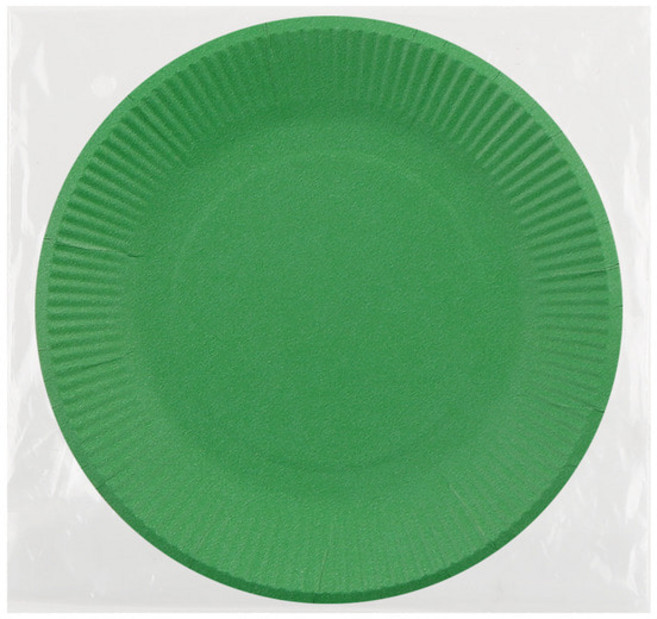 유니아트 칼라 종이접시 10p, 초록, 3개