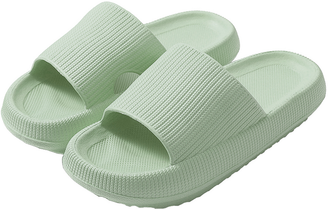 GUEFOON 厚底軟底居家拖鞋, 10 cm, 8005綠色:42-43（1985）