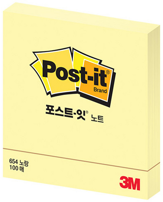3M 포스트잇 노트 654 일반 점착 접착 메모지, 06_656 크림블루