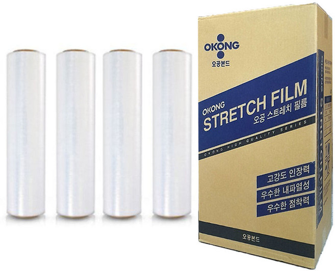 오공 스트레치필름 공업용랩 포장랩, 4개