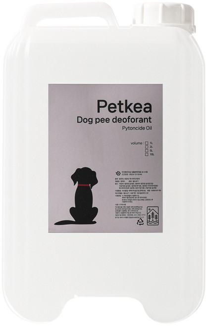 펫케아 강아지탈취제 리필형 피톤치드 천연 스프레이 반려견 오줌냄새 제거, 1개, 10L