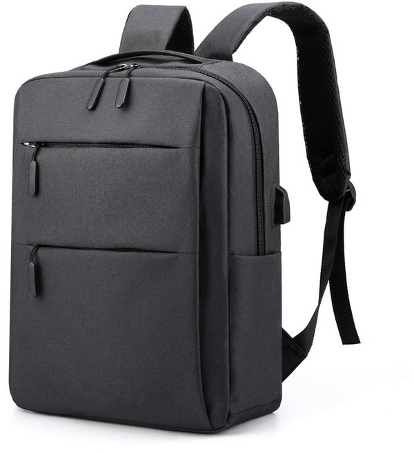 비상루트 확장형 출퇴근 노트북 수납 백팩 비지니스 직장인 대학생 프리미엄 USB충전포트 슬림 백팩, 블랙