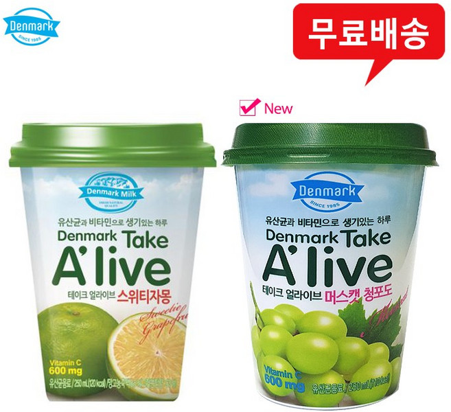 얼라이브 250mlx24컵(스위티자몽12+머스캣12) 무배, 1세트
