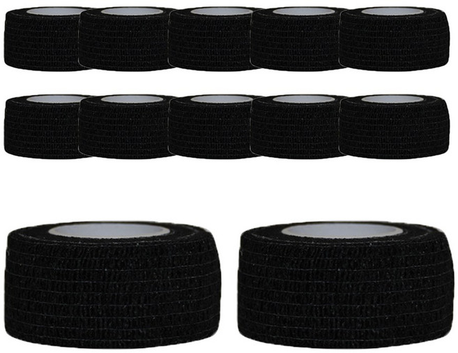 이지유 애견 자가점착 붕대 신발 강아지 일회용 산책 양말, 12개, 블랙