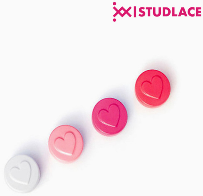 스터드레이스 하트 매듭이 필요없는 고무줄 신발끈