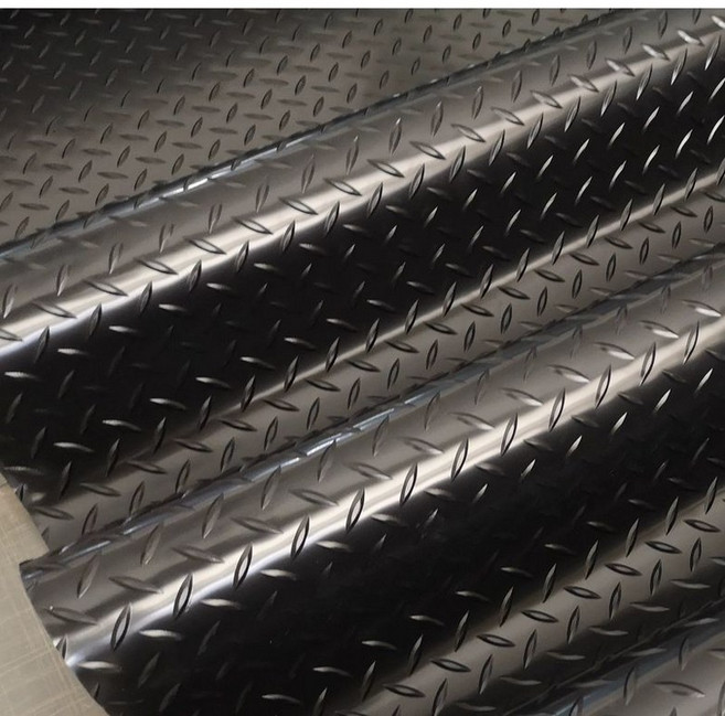 철판 무늬 매트 경사로 복도 깔판 현장 고무 방지 공사 미끄럼 공장, 블랙 헤링본