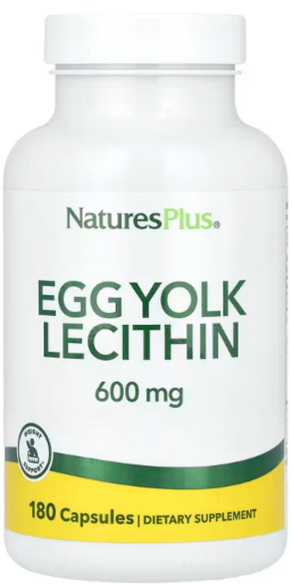 네이처스플러스 계란 노른자 레시틴 600mg 베지캡슐, 1개, 180정