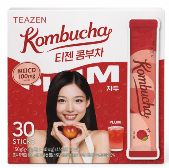 티젠 알파CD 콤부차 자두, 5g, 1개, 30개입