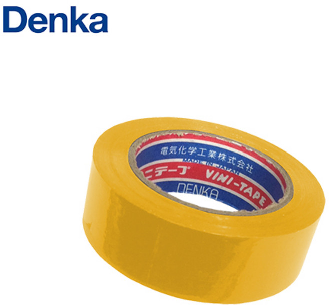 덴카 전기절연테이프 노란색 절연강도5배 일본정품, 1개