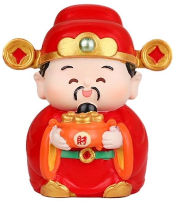 福仙迎門 財神擺件 辦公室桌面裝飾, 多金財神, 1個