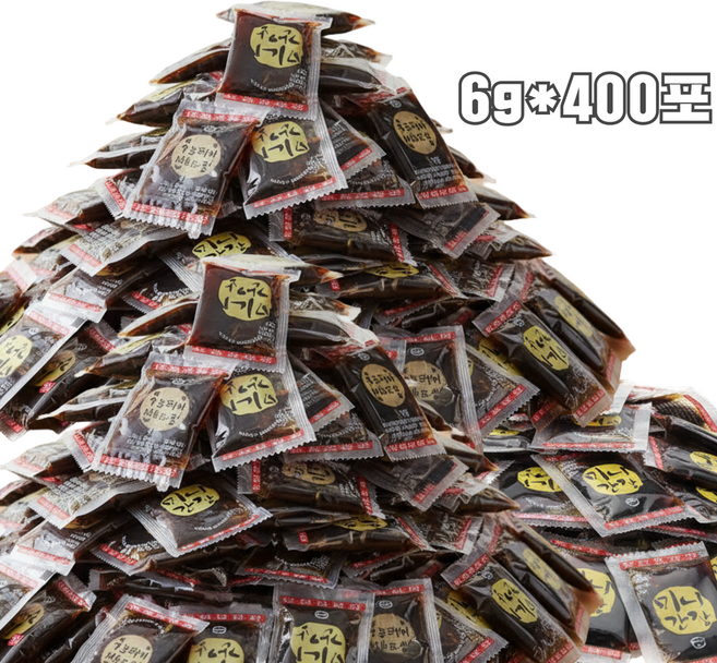 자연톡 포장 배송용 개별포장 미니간장 만두 튀김 간장 소스, 400개, 6g