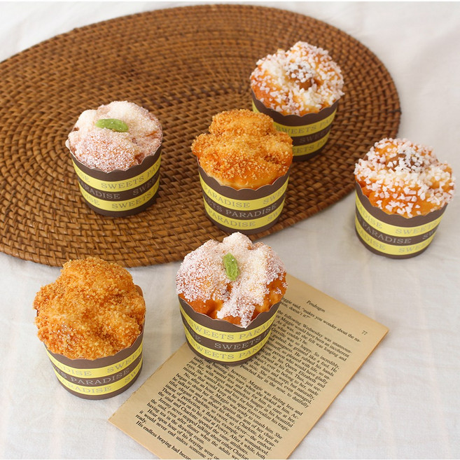 왓위셀 땅콩 원형 머핀 모형 6P세트, 브라운