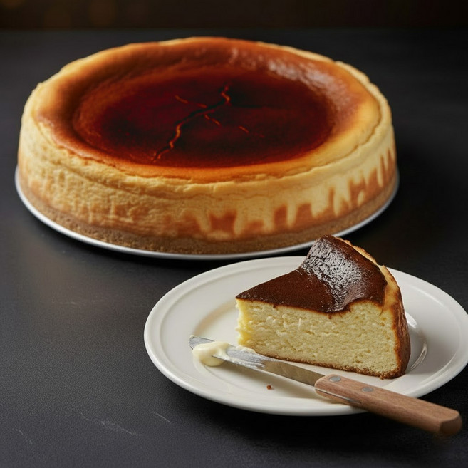 [바스크전문] 모어레스 플레인 바스크 치즈케이크 생일 냉동 케잌 치즈케익 케이크 케익 간식, 1개, 1.3kg