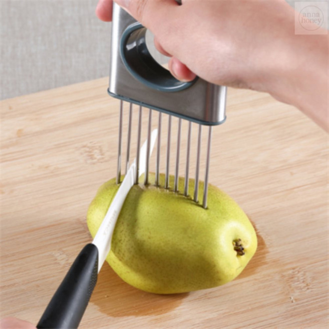 애나허니 안전커팅용 야채 슬라이스 홀더 칼질보조포크