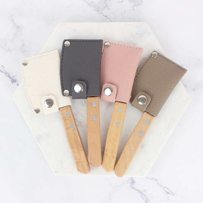 미니도끼칼 주방칼집 휴대용 칼케이스 칼블럭 칼꽂이 나이프 보관, 가죽칼집(핑크)