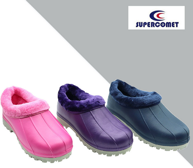 슈퍼카미트 미끄럼방지 겨울 털 작업화 주방신발 욕실화 털신 WT777