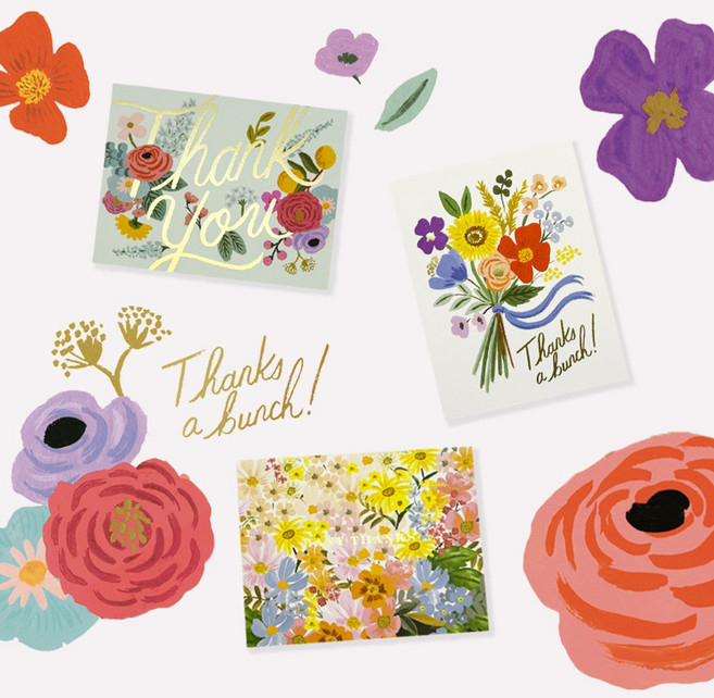 라이플페이퍼 감사카드 3종 세트, 단품