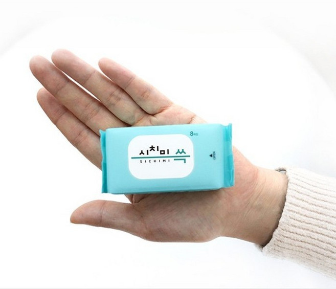 한스웰 시치미 쓱 초미니 휴대용 물티슈, 8개입, 2개