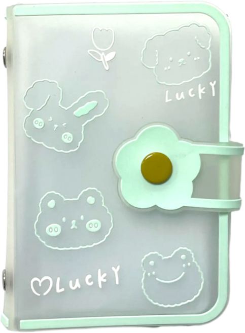 이음모음 1단 콜렉트북 미니 포토카드 앨범, 연두