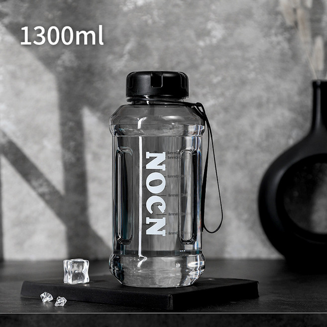 NOCN 大容量耐高溫水瓶 850ml 附刻度, 黑色 - 1300ml - 帶刻度, 1套, 1300L