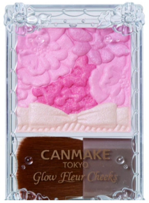 日本 超人氣 CANMAKE腮紅組 花瓣腮紅 / 花漾戀愛修容組 小花腮紅 #11柴芙蓉 百搭粉米色(限定色), 1個, #17草莓牛奶