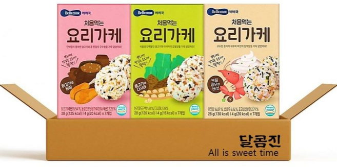 [달콤진] 베베쿡 처음 먹는 요리가케 3종세트, 닭고기와 된장+콩코기와 다시마+크림새우와 버섯, 28g, 1개