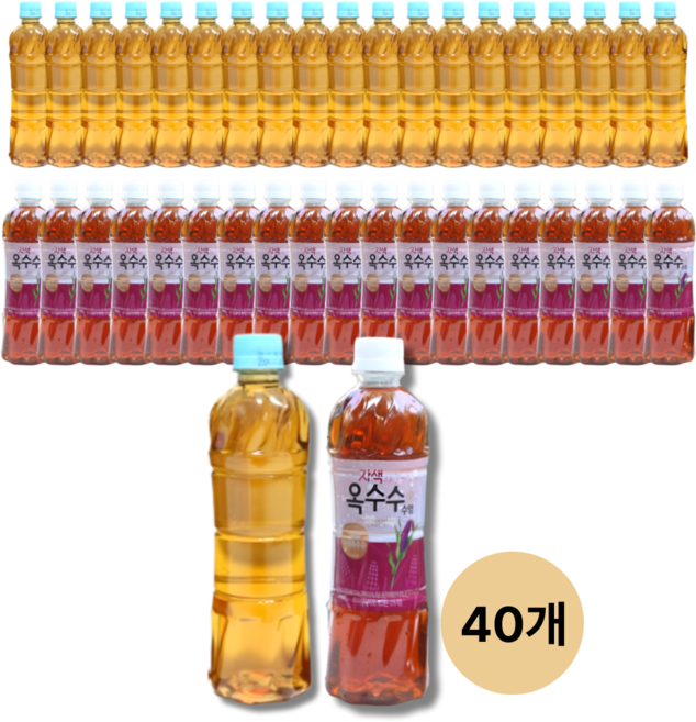 하늘보리 무라벨 500ml+자색옥수수수염차 500ml, 20개입