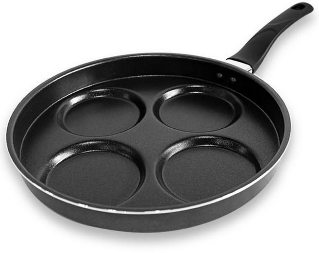 유유마트 국산 원형 4구 에그팬 멀티팬 계란 후라이팬 핫케이크, 1개, 28cm