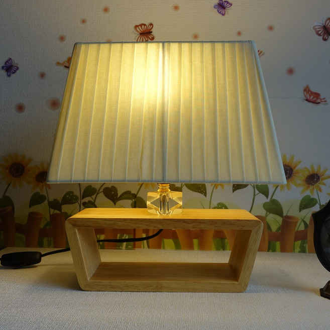 보성조명 국내생산 로망 원목 사각 스탠드 온오프 스위치 LED 스탠드 조명 (전구포함), 로망-사각