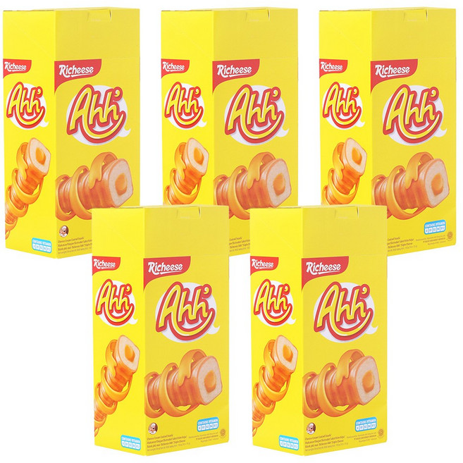 베트남 리치즈 아하 트리플 치즈 쿠키 과자, 5개, 90g