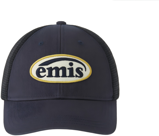 Emis 品牌 Logo 棉質帽 男女情侶款 海軍藍