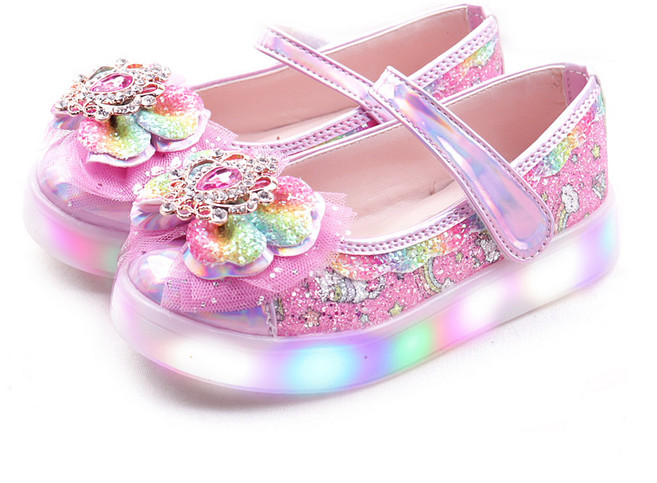 풋풋 유니 쥬얼리 LED 구두 라이팅구두 발광구두 여아구두 봄구두 신학기구두 공주구두