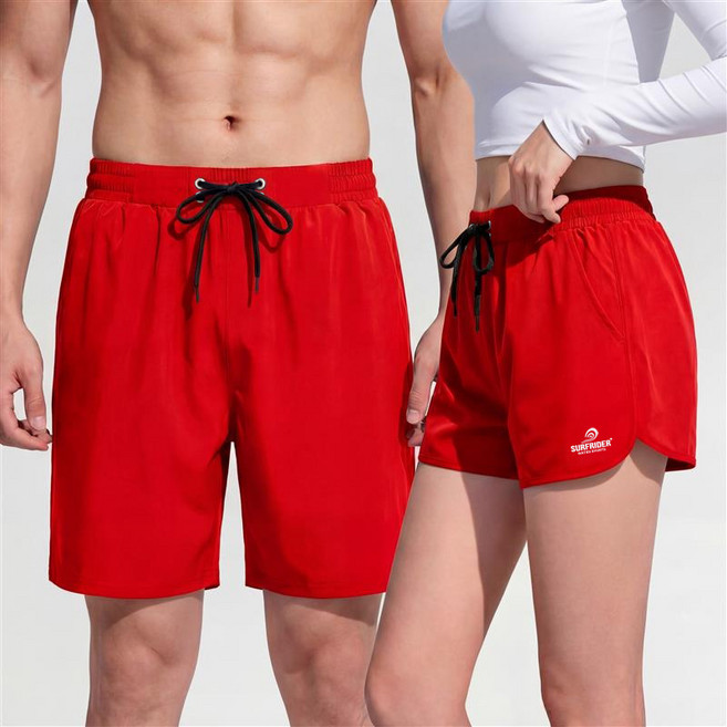 서프라이더 남녀 래쉬가드바지+이너 2종세트 비치팬츠 5컬러 빅사이즈/SURFRIDER