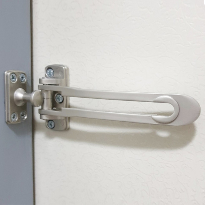 선반나라 현관문 안전고리, 니켈무광, 4개