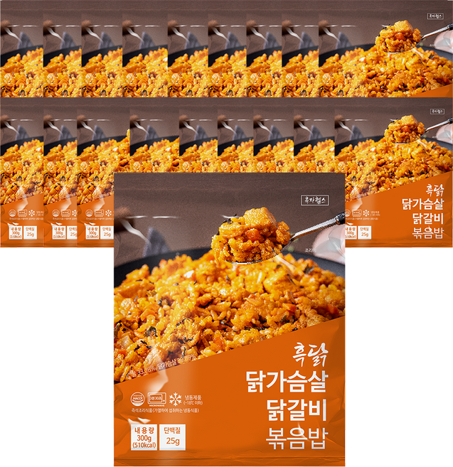 흑닭 닭갈비 닭가슴살 볶음밥, 20개, 300g