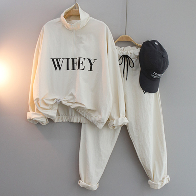 달콩 W바스락반집업세트 데일리룩 운동복 츄리닝세트 편한룩