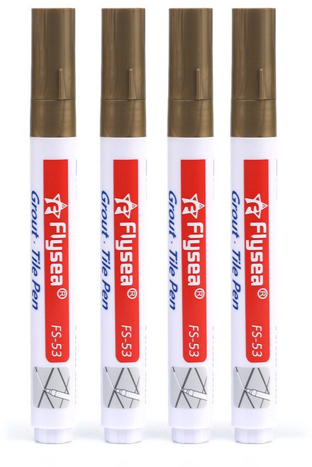 대용량 셀프시공 타일 줄눈 마커펜 욕실 화장실 주방 시공, 4개, 골드