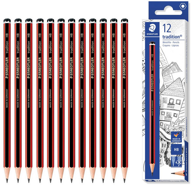 스테들러 트래디션 110 전문가용 연필, 트래디션연필, 12개, 110 (HB)