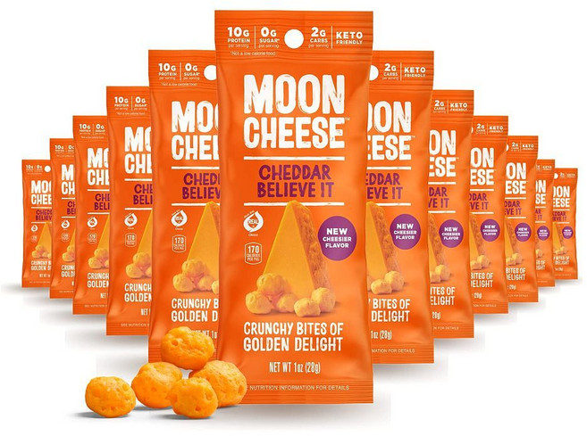 Moon Cheese 문치즈 체다 빌리브 잇 스낵 과자 28g 12팩
