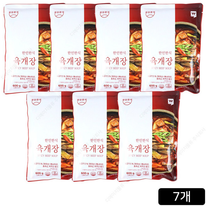 [홈쇼핑] 외갓집 진심육개장 진, 600g, 7개