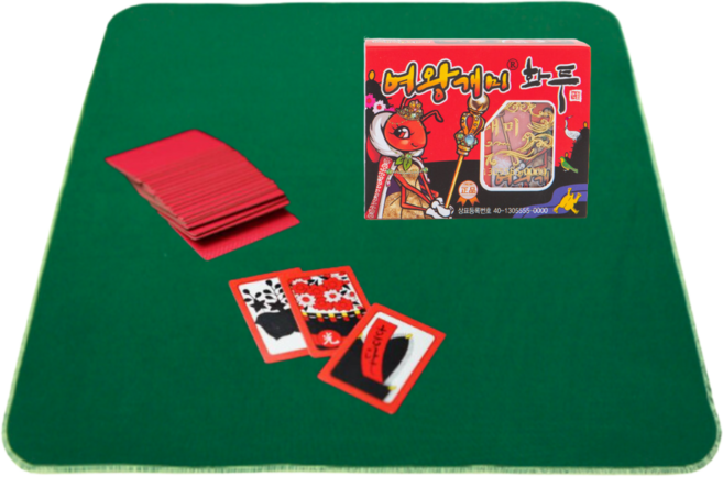 슬로우믹스 고스톱 화투 + 화투판 매트 담요 군용 방석 세트 국내제작, 1개