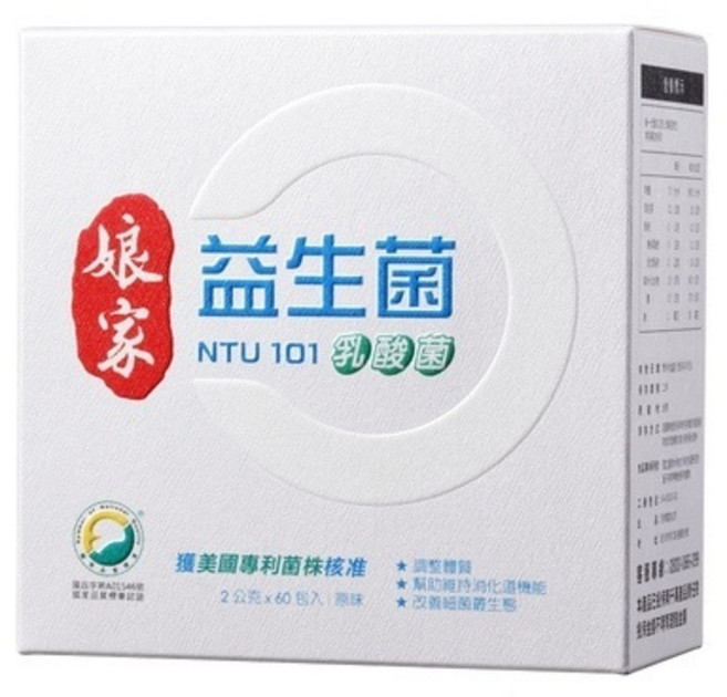 娘家 益生菌 NTU 101 乳酸菌 (60包/盒), 1個