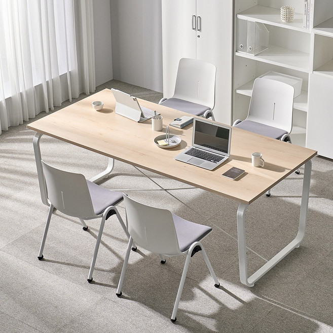 데임 A형 B형 LPM 책상 오크 컴퓨터책상 1200 1400 1600 1800, 블랙프레임/오크