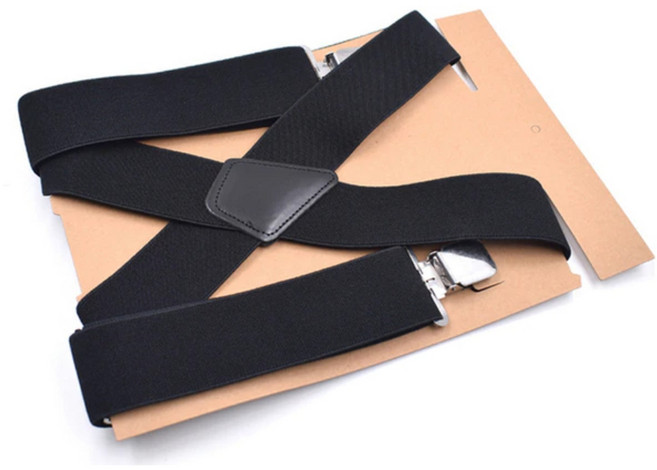 남자서스펜더 맬빵 정장 벨트 빅사이즈 50mm 조절 X 모양 클립 멜빵