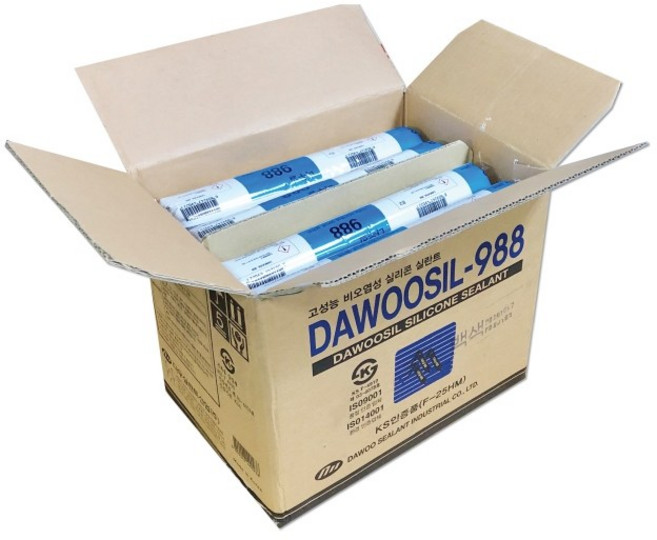 다우몰 988 소세지 실리콘 비오염성 실란트 외장용, 밤색, 1개