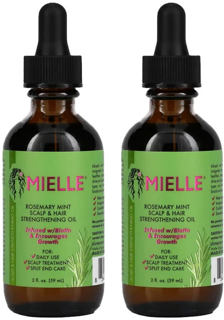 Mielle 미엘 오일 로즈마리 민트, 2개, 59ml - 쿠팡